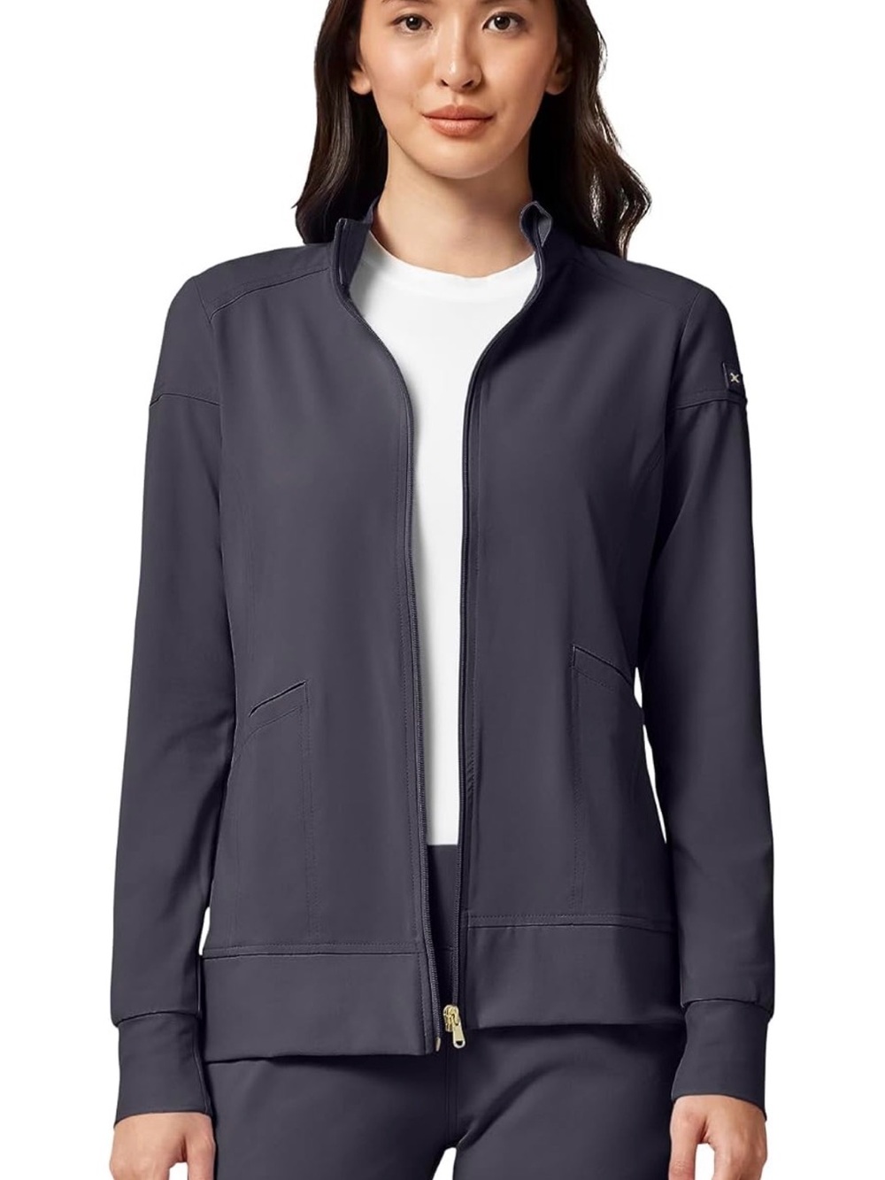Cherokee Women’s iFlex Scrub Jacket Pewter Gray Size Small